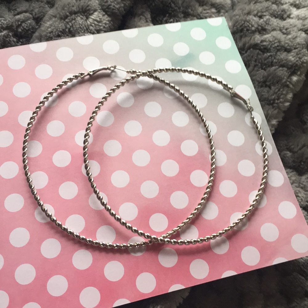 Twisted Large Hoop Earrings